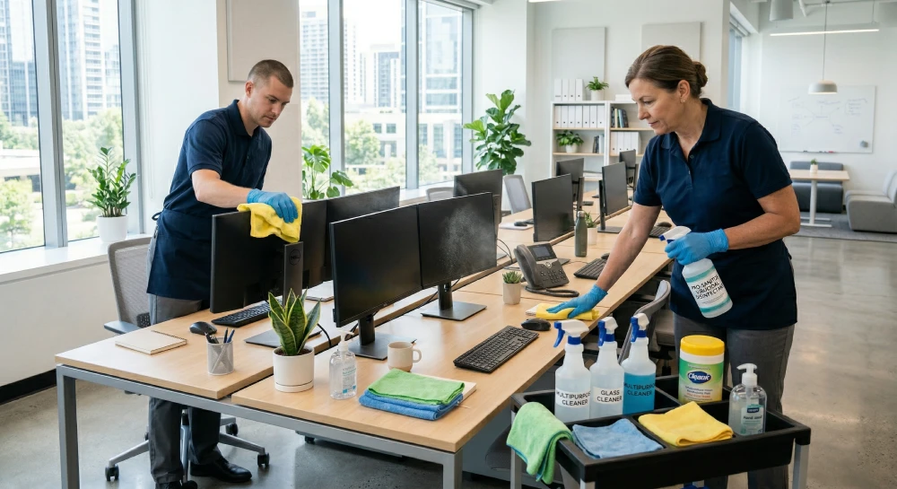 professional cleaning workplace productivity